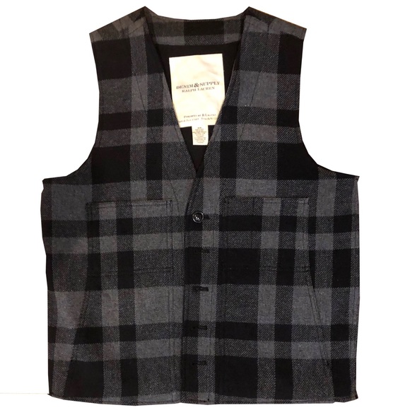 Denim & Supply Ralph Lauren Jackets & Blazers - Men’s Vest: Plaid Wool Denim & Supply Ralph Lauren